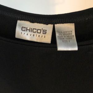 Chicos Travelers Black Tank Acetate